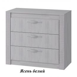 Комод "Монако" КМ-15 (ш964*г460*в850мм) Ясень белый