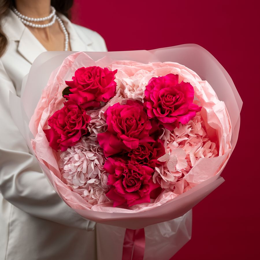 Букет "Клубника в сливках"