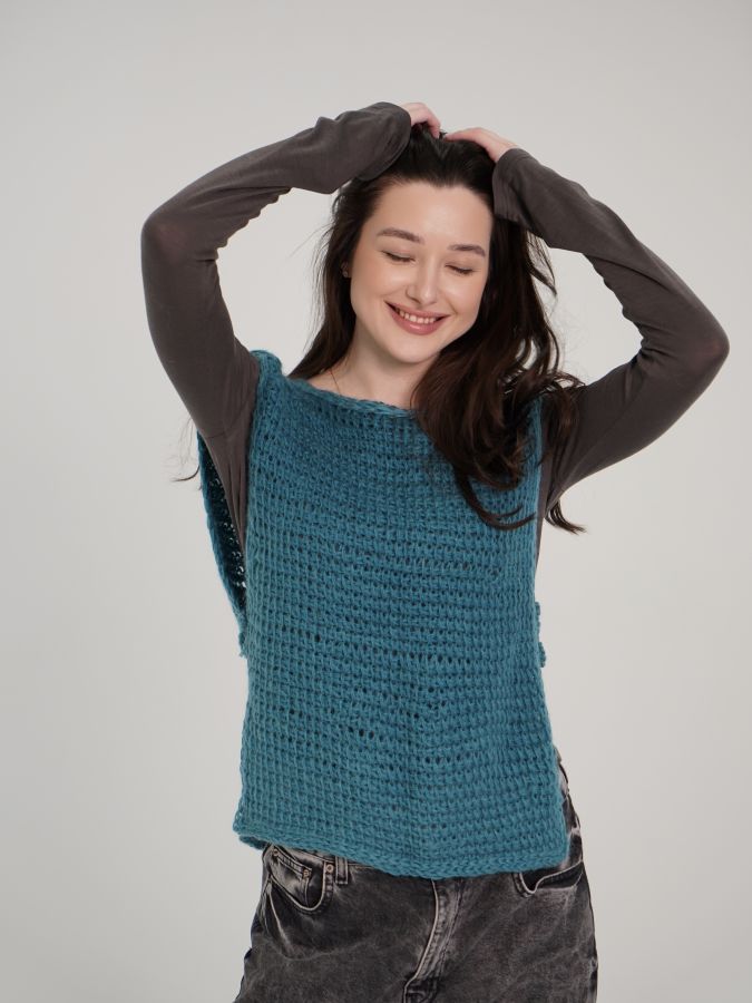 Жилет синий