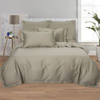 «Оливковый» (Мако - сатин) постельное белье  Евро