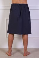 Полотенце для бани и сауны вафельное мужское  на липучке [синий]