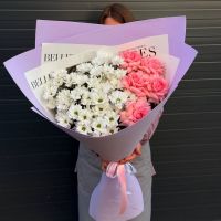 Букет гигант из Французских роз и Хризантемы