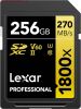 Карта памяти Lexar Professional 1800x Gold SDXC 256GB UHS-II U3 V60, RW 280210 МБс LSD1800256G-BNNNG