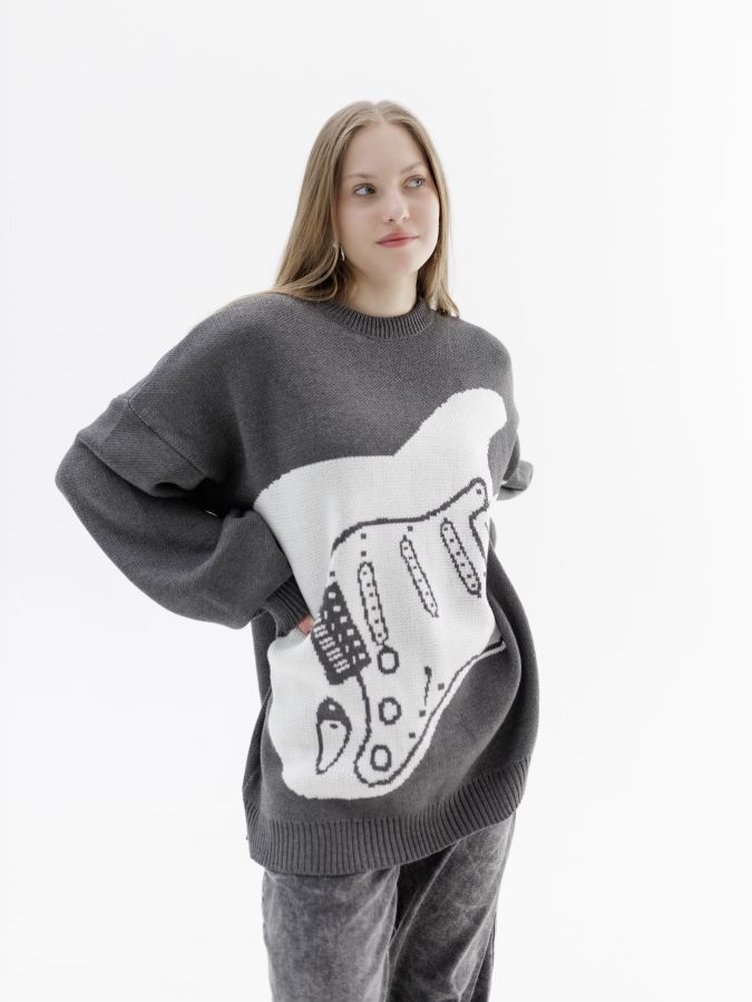 Свитер с электрогитарой