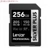 Карта памяти 256GB Lexar Professional SILVER PLUS SDXC UHS-I (205/100MBs) C10 V30 U3 (LSDSIPL256G-BNNNG)