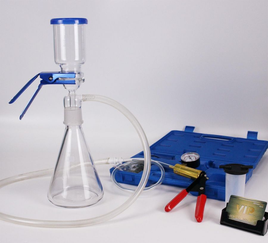 Система вакуумной фильтрации Labdevices - "MicroFiltr" на 2000 мл + ручной насос, 0 - 30 PSI