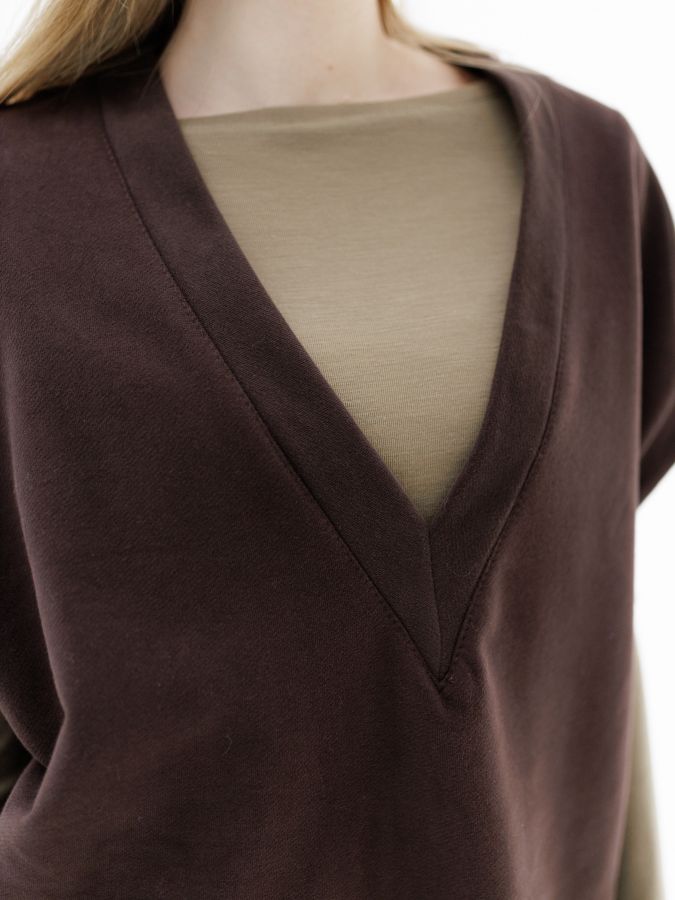 Жилет трикотажный шоколад