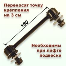 Удлиненные стойки заднего стабилизатора под лифт GWM Tank 300/500, Haval H9