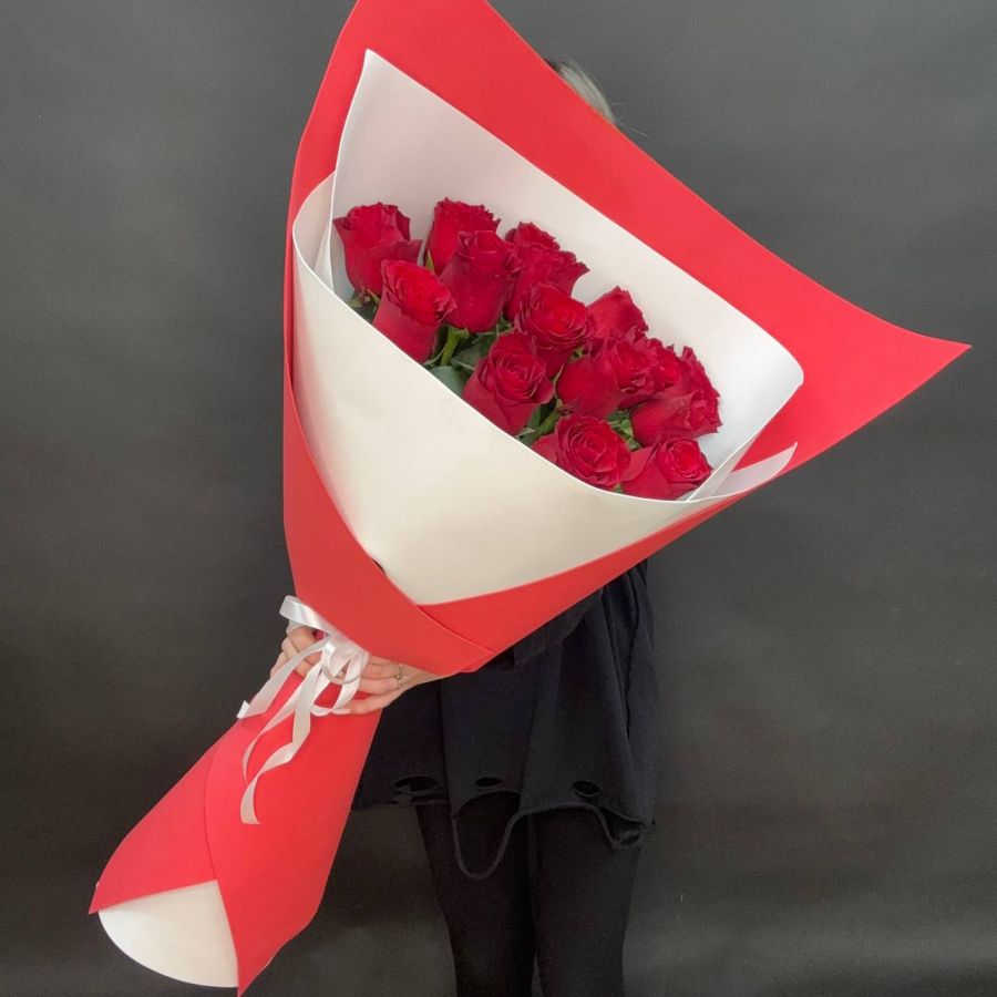 Букет-гигант из 15 красных роз