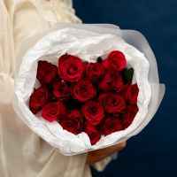 Красная роза 15 шт (Кения 40см)