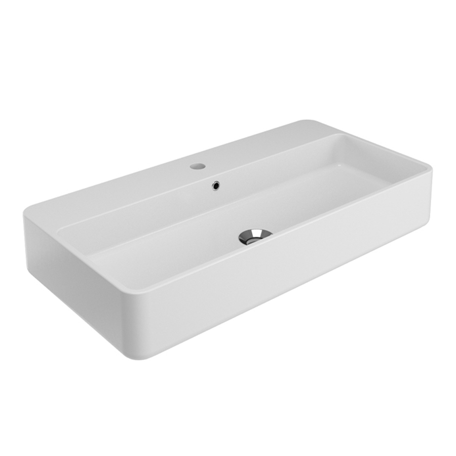 Изображение Раковина накладная Olympia Tratto TRA4280101 80х41х14 см с отверстием под смеситель