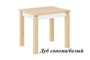 Стол кухонный (ш955*г655*в767мм), ЛДСП Сонома/Белое, ноги Сонома