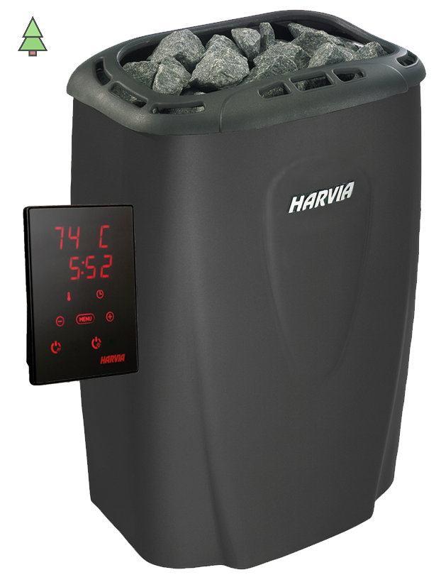HARVIA Электрическая печь Moderna V45XE Black с выносным пультом в комплекте, артикул HVE454XEM