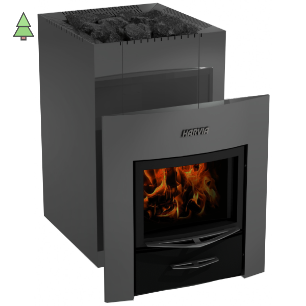 HARVIA Дровяная печь 22 DUO black, артикул WK220BLUX