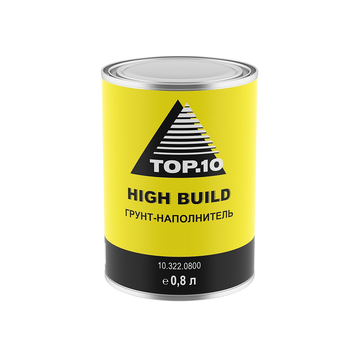 TOP.10 Грунт-наполнитель HIGH BUILD чёрный 0.8л.