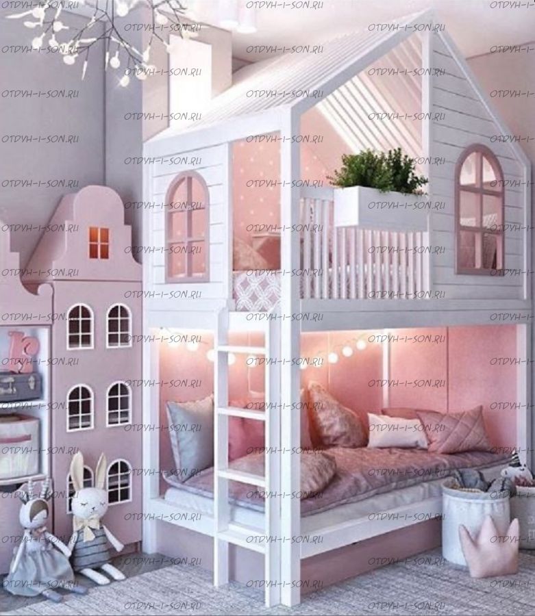 Кровать двухъярусная, Кровать-домик Roof №501