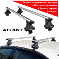 Багажник на крышу Opel Insignia A sedan, Атлант, аэродинамические дуги Эконом, опора Е