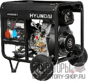 Hyundai DHY 6000LE-3 дизельный генератор на колесах трехфазный
