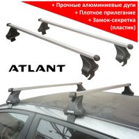 Багажник на крышу Chevrolet Spark (M300), Атлант, прямоугольные дуги