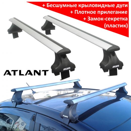 Багажник на крышу Chevrolet Epica, Атлант, крыловидные дуги, опора Е