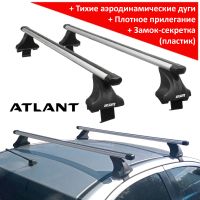 Багажник на крышу Honda Accord 9 2013-19, Атлант, аэродинамические дуги Эконом, опора Е