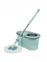 Набор для уборки ведро с отжимом, швабра с насадкой, голубой, Марья Искусница, Y6-10765