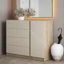 Комод "Бостон" КМ-001 (Дуб крафт серый/Кашемир)