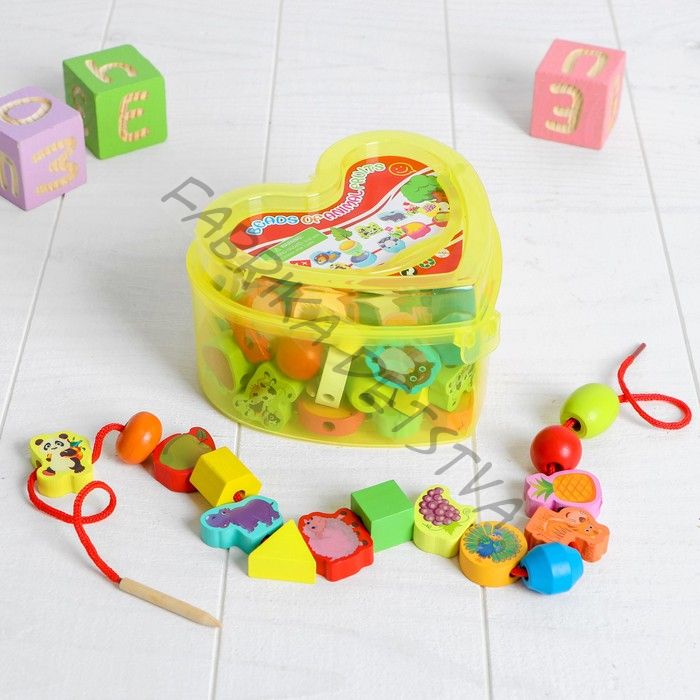 Шнуровка «Учимся считать», 50 элементов, МИКС