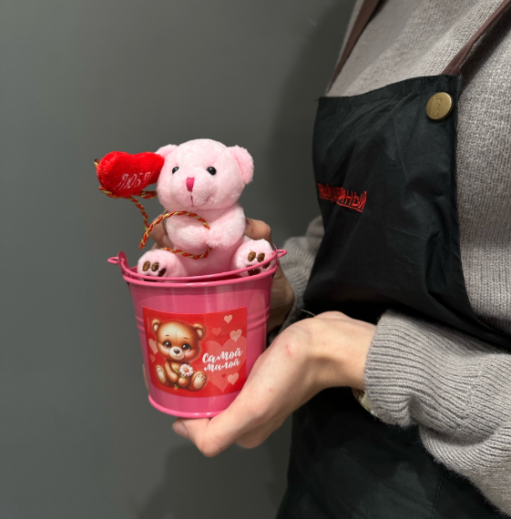 Медведь с ведерком 10 см