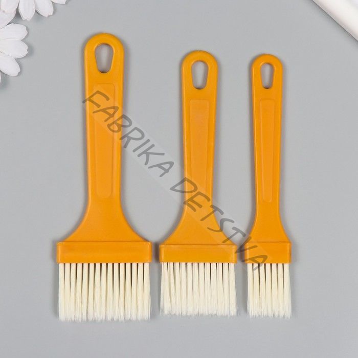Набор кистей пластик набор 3 шт., 18.5x9 см, 17x5 см, 14.5x2 см
