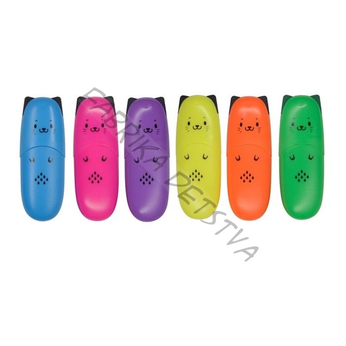 Маркер текстовыделитель 5.0 мм, BrunoVisconti Meow Marker, МИКС