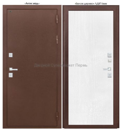 ECOTERM LIGHT БЕЛОЕ ДЕРЕВО ДВЕРЬ С ТЕРМОРАЗРЫВОМ