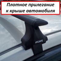 Багажник на крышу Mitsubishi Outlander III, Атлант, крыловидные аэродуги (черный цвет)