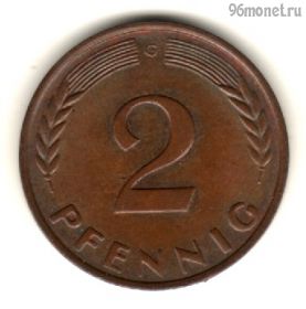 ФРГ 2 пфеннига 1959 G
