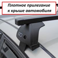 Багажник на крышу Chevrolet Aveo 2002-11 sedan / hatchback, ЕД, стальные прямоугольные дуги