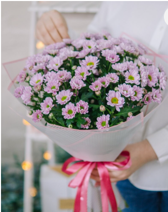 Букет из Хризантем "Улыбка утра"