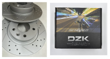 Диски тормозные задние ДЗК с насечками и перфорацией + колодки DZK, на CHANGAN EADO Plus