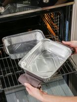 Форма для запекания алюминий, 2 шт, 25.3х18.7х5.4 см, 2 л, прямоугольная, с крышкой, Daniks, SP(RF)88L