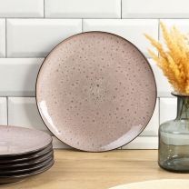 Тарелка обеденная, керамика, 6 шт, 27 см, круглая, Глэнс, Daniks, HMN230212A-D/P