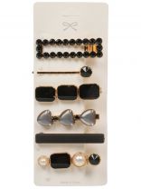 Набор заколок 7х2х17.5 см, 6 шт, металл, резина, в ассортименте, A110114