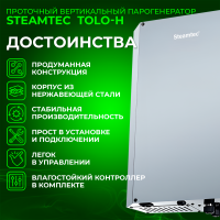 Парогенератор Steamtec TOLO Н 45 - 4,5 Квт, 220/380В, вертикальный