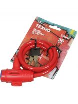 Замок велосипедный тросовый, Авангард, Техно, 1000 мм, ВС-Т10, коралловый, 7 325