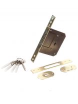 Замок врезной Аллюр, 189-4, 1090, без ручки, цилиндровый, универсальный, золотой