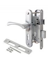 Замок врезной Apecs, 1623-CR, 13912, ручка в комплекте, цилиндровый, универсальный, хром