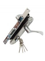 Замок врезной Trodos, 70-L/76 CP, 202096, ручка в комплекте, цилиндровый, хром