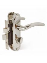 Замок врезной Avers, 0827/60-C-NI, 17215, ручка в комплекте, цилиндровый, никель