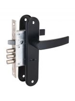 Замок врезной Просам, ЗВ 9-8/13, 76 704, 4421, ручка в комплекте, сувальдный, черный