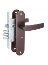 Замок врезной ЗВ 9-6/13, 77 311, 5457, ручка в комплекте, сувальдный, антик медь