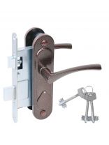 Замок врезной Абсолют, ЗВ9.2-07, БП-00013525, ручка в комплекте, сувальдный, медь-антик