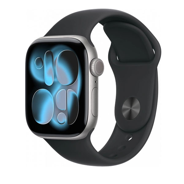 Apple Watch Series 11 46mm, Space Gray + ремешок Sport Band «Black»